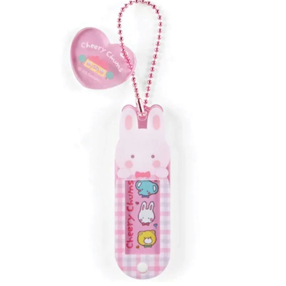 ✅Sanrio Name Tag Keychain Cherry Chums with Heart